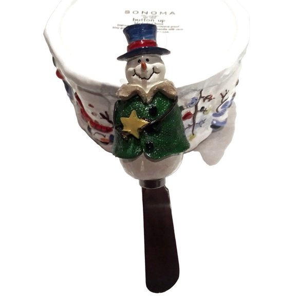 Sonoma Christmas Dip Bowl and Spreader Set , Button Up Dip Mix Set, Dipping Bowl - Picture 4 of 10